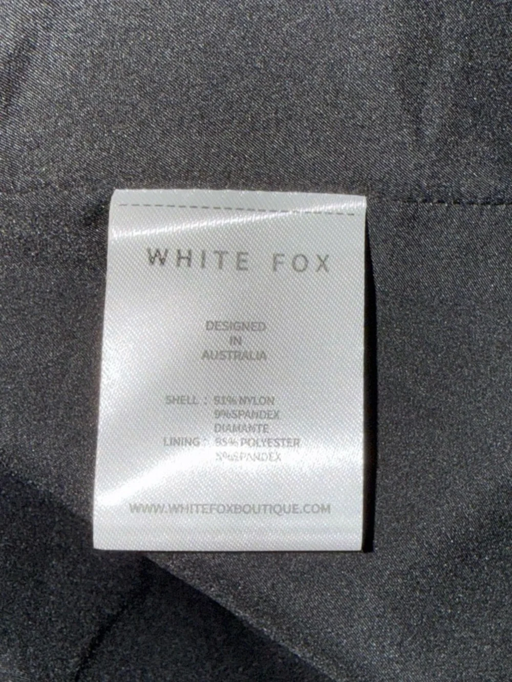 White Fox Two-Piece Black Strapless Set with Silver Rhinestone Trim_3